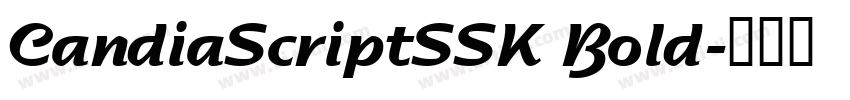 CandiaScriptSSK Bold字体转换